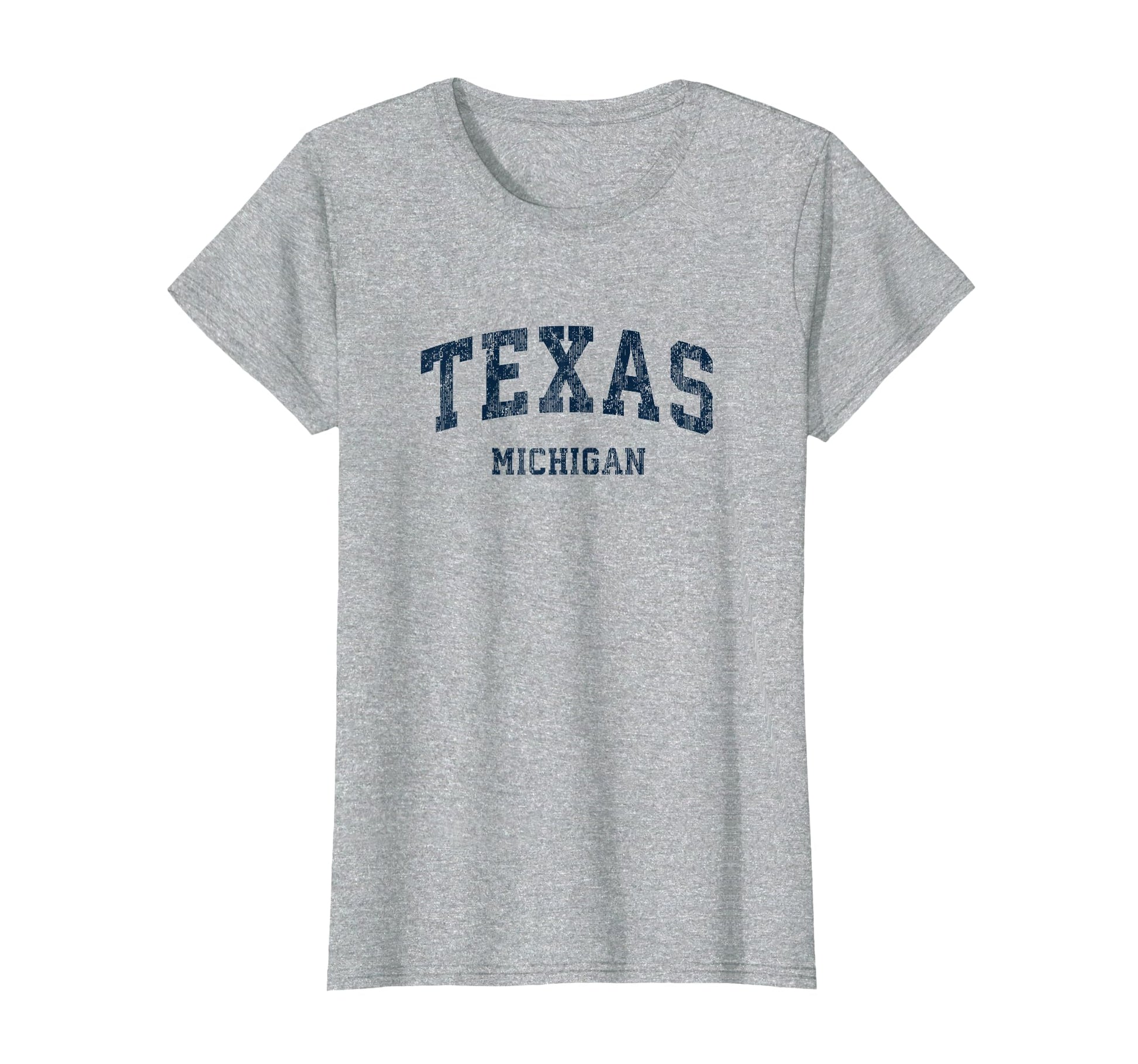 Texas Michigan Mi Varsity Sports Navy T-Shirt - Novelty Apparel for Adults - T-Shirt, Sweatshirt, Hoodie