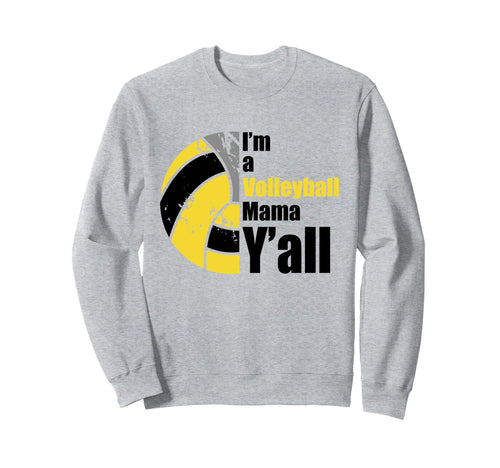 Yellow Black Volleyball Mom Funny Sweatshirt - Unique Graphic for Adults - T-Shirt, Sweatshirt, Hoodie