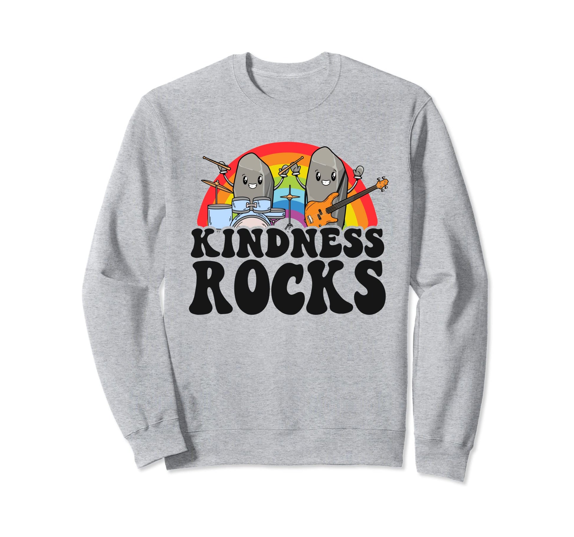 Anti Bullying Rainbow Music Teacher Sweatshirt - Unique Graphic Men Women - T-Shirt, Sweatshirt, Hoodie