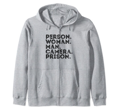 Person Camera Prison Tess T-Shirt - Minimalist Print Unisex - T-Shirt, Sweatshirt, Hoodie