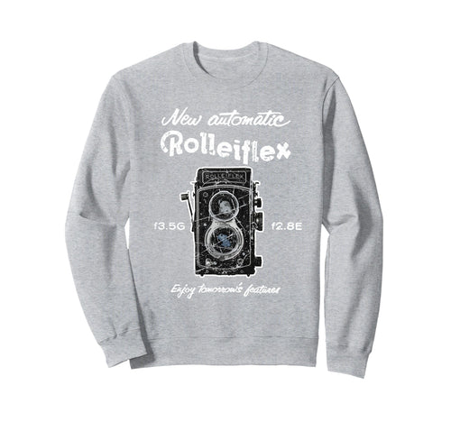 Old Rolleiflex Camera Distressed Sweatshirt - Novelty Apparel Men Women - T-Shirt, Sweatshirt, Hoodie