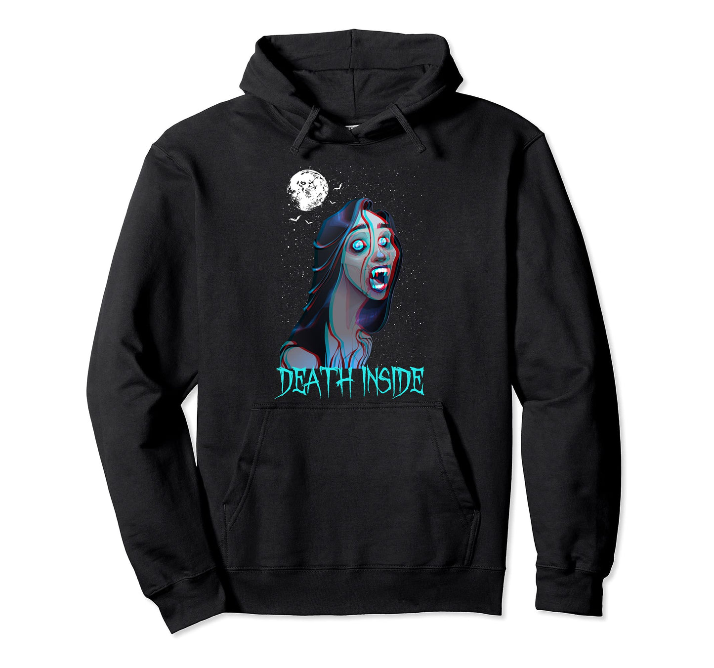 Death Inside Vampire Gothic Bat Hoodie - Aesthetic Graphic Unisex - T-Shirt, Sweatshirt, Hoodie
