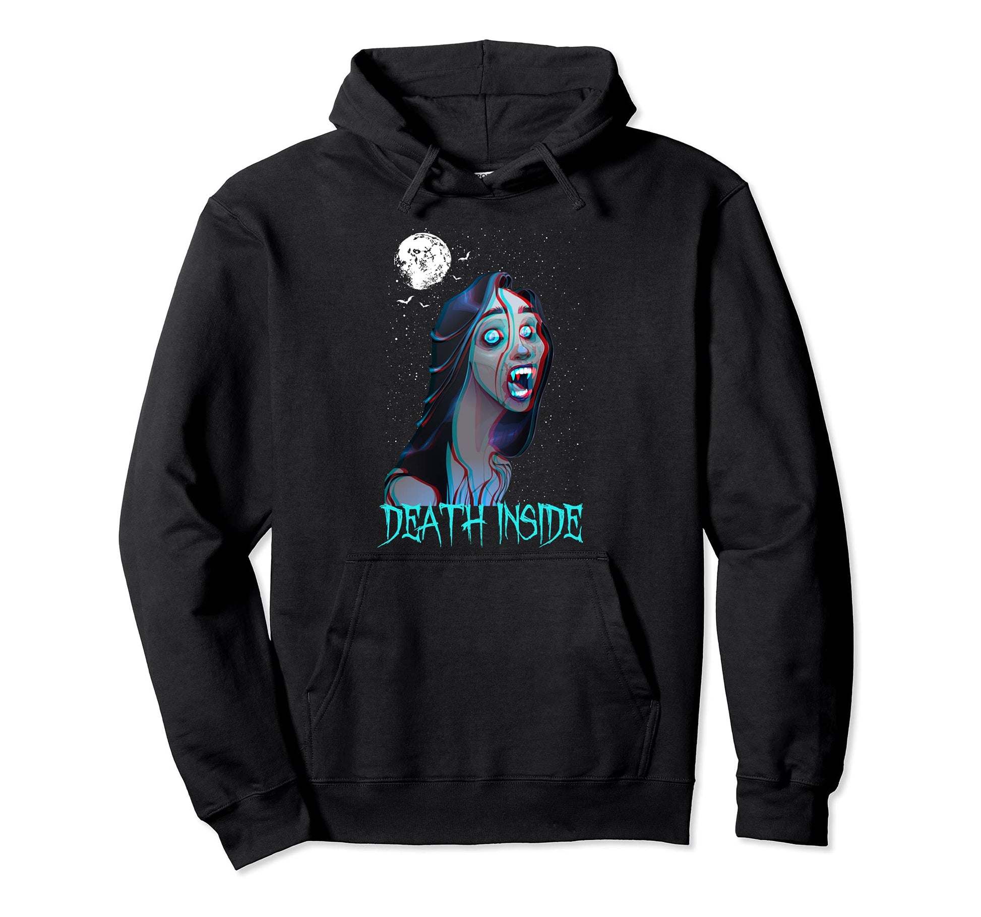 Death Inside Vampire Gothic Bat Hoodie - Aesthetic Graphic Unisex - T-Shirt, Sweatshirt, Hoodie