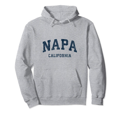 Napa California Ca Varsity Sports Navy Hoodie - Minimalist Print Men Women - T-Shirt, Sweatshirt, Hoodie
