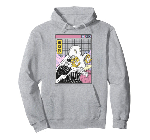 Surfing Ghost Banana Milk Cartons Japan Hoodie - Custom Art Print Unisex - T-Shirt, Sweatshirt, Hoodie