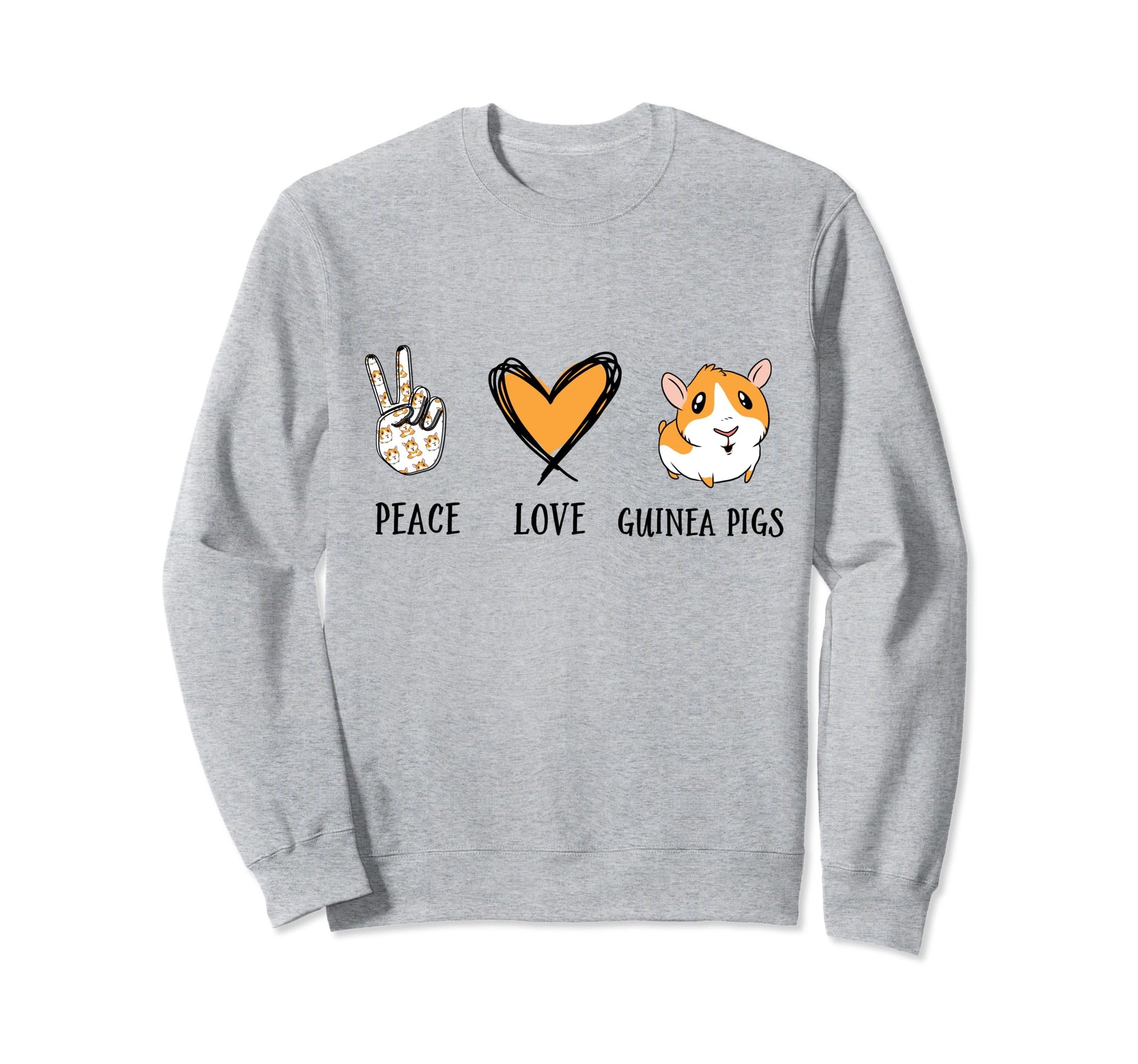 Funny M23T Peace Love Guinea Pig Sweatshirt - Minimalist Print Men Women - T-Shirt, Sweatshirt, Hoodie