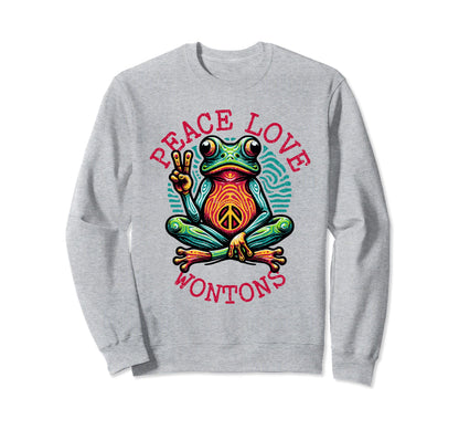 Peace Love Tacos Frog Sweatshirt - Custom Art Print Unisex - T-Shirt, Sweatshirt, Hoodie