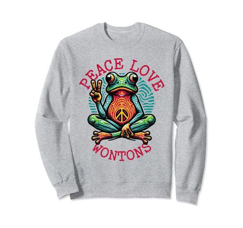Peace Love Tacos Frog Sweatshirt - Custom Art Print Unisex - T-Shirt, Sweatshirt, Hoodie