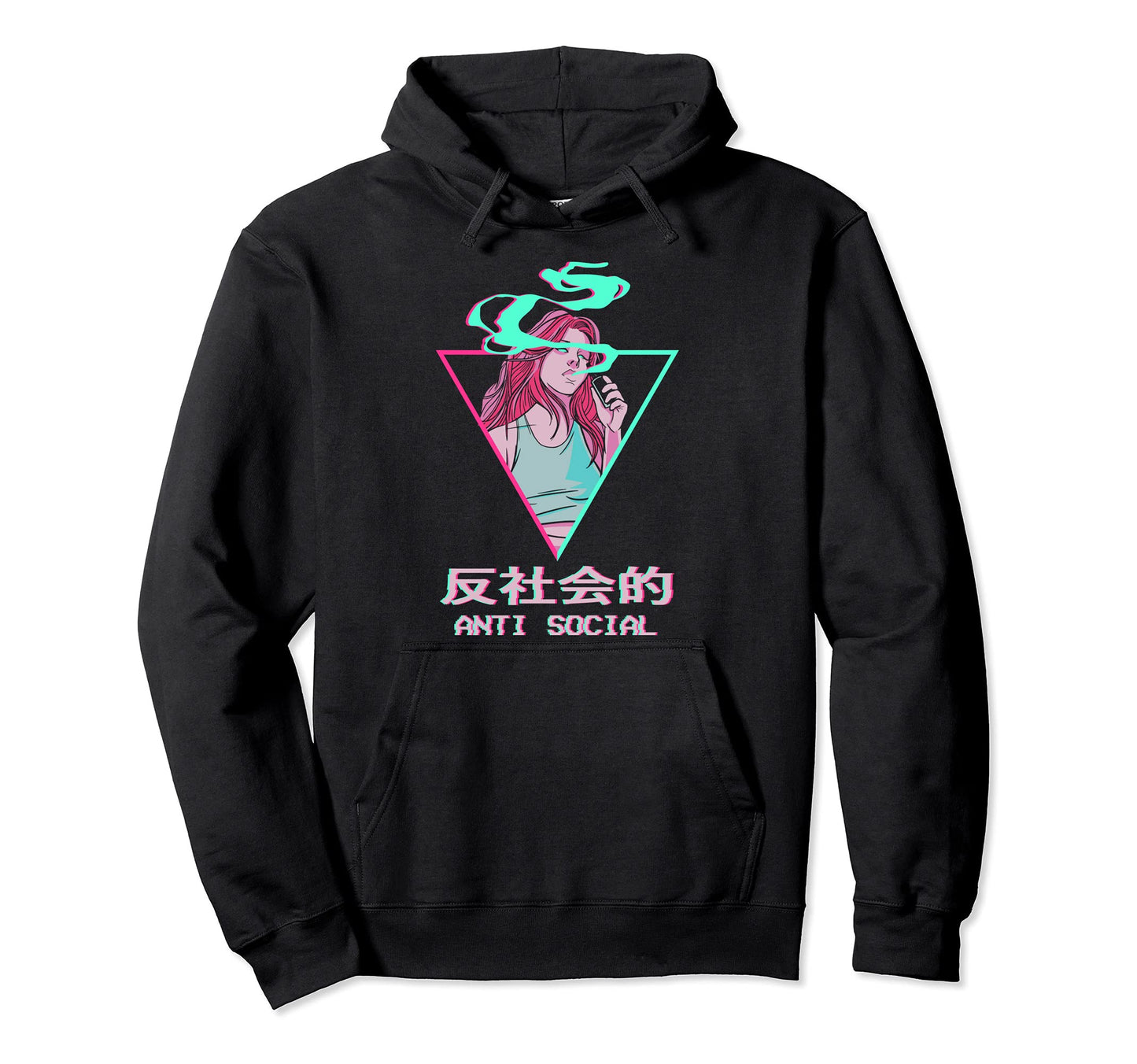 Antisocial Japanese Otaku Anime Hoodie - Unique Graphic for Adults - T-Shirt, Sweatshirt, Hoodie