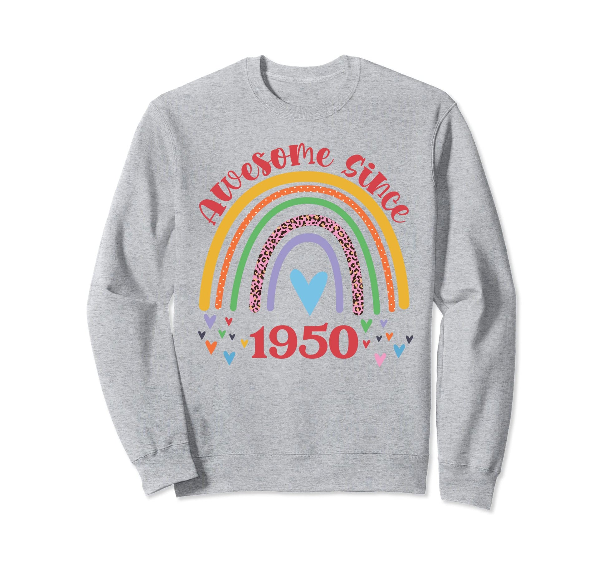 Awesome Since 1950 Birthday Boho Sweatshirt - Minimalist Print Men Women - T-Shirt, Sweatshirt, Hoodie