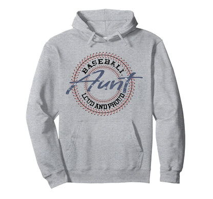 Baseball Aunt Baseball Auntie Hoodie - Aesthetic Graphic Men Women - T-Shirt, Sweatshirt, Hoodie