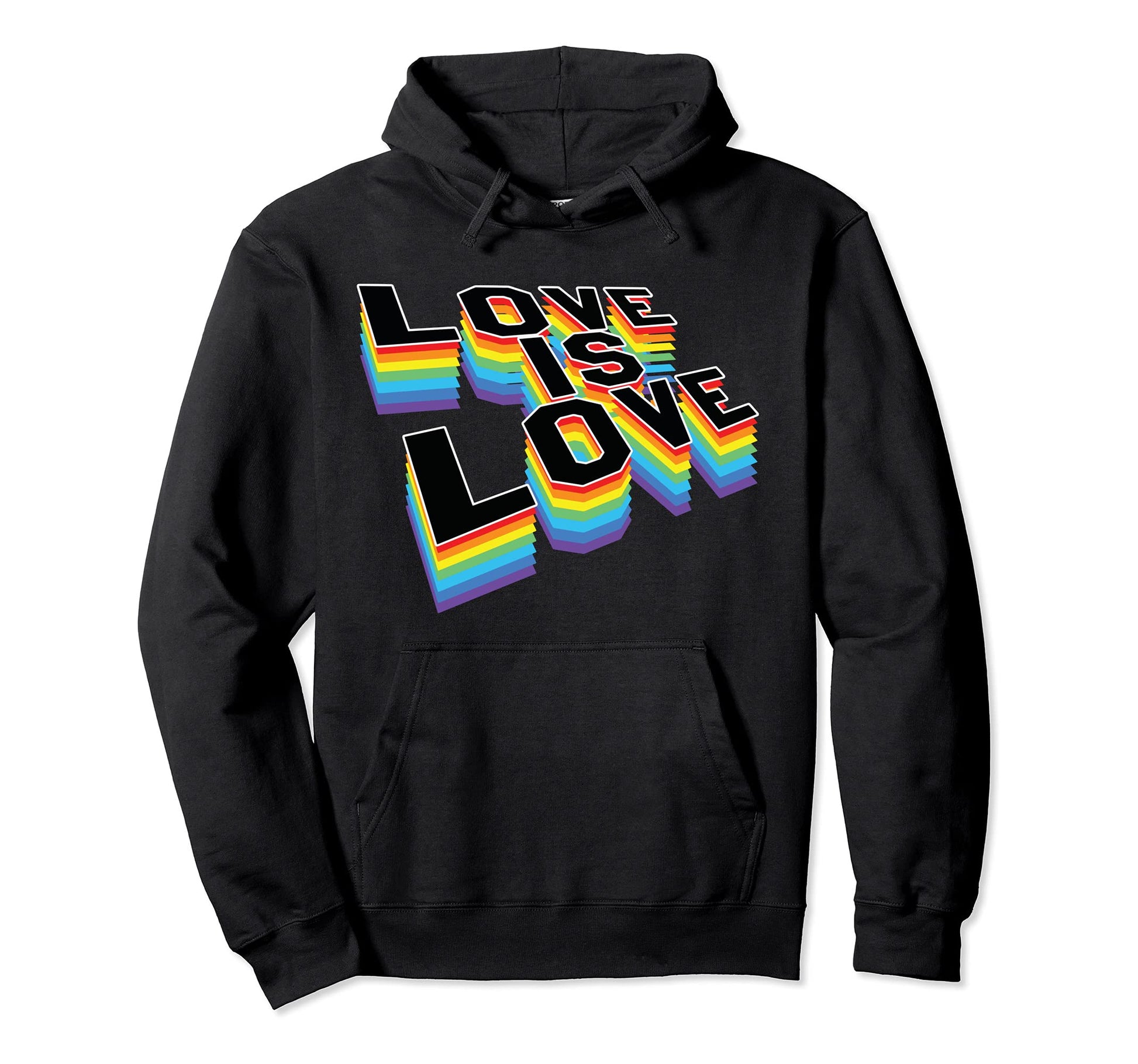 Lgbtq Rainbow Love Is Gay Pride Equality Hoodie - Novelty Apparel Unisex - T-Shirt, Sweatshirt, Hoodie