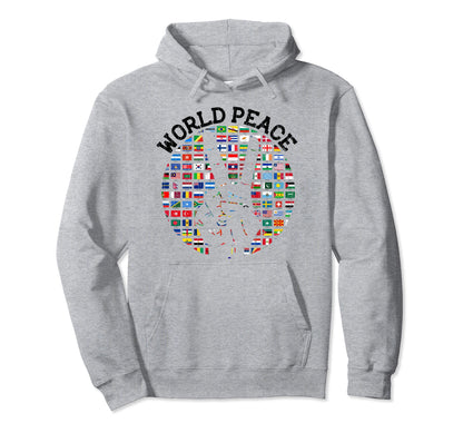 World Peace Funny Love International Hoodie - Aesthetic Graphic Men Women - T-Shirt, Sweatshirt, Hoodie