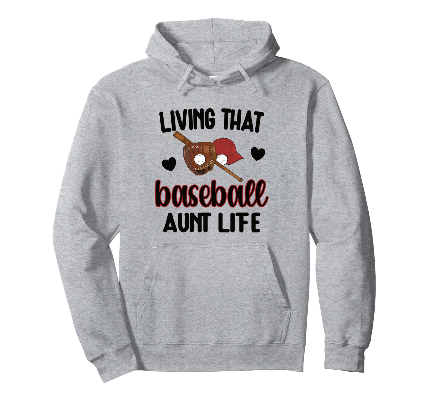 Baseball Aunt Life Proud Baseball Hoodie - Minimalist Print Men Women - T-Shirt, Sweatshirt, Hoodie