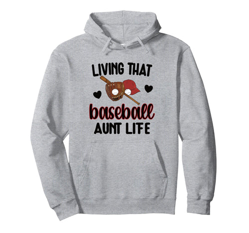 Baseball Aunt Life Proud Baseball Hoodie - Minimalist Print Men Women - T-Shirt, Sweatshirt, Hoodie