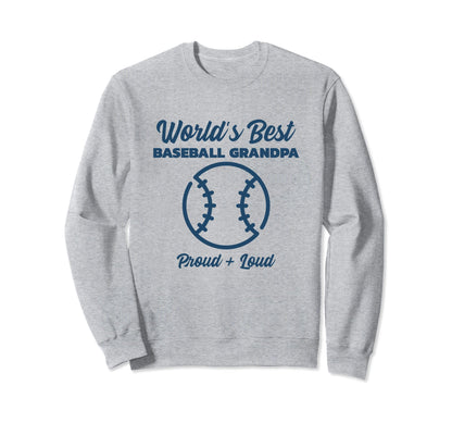 Worlds Best Baseball Grandpa Sweatshirt - Aesthetic Graphic Unisex - T-Shirt, Sweatshirt, Hoodie