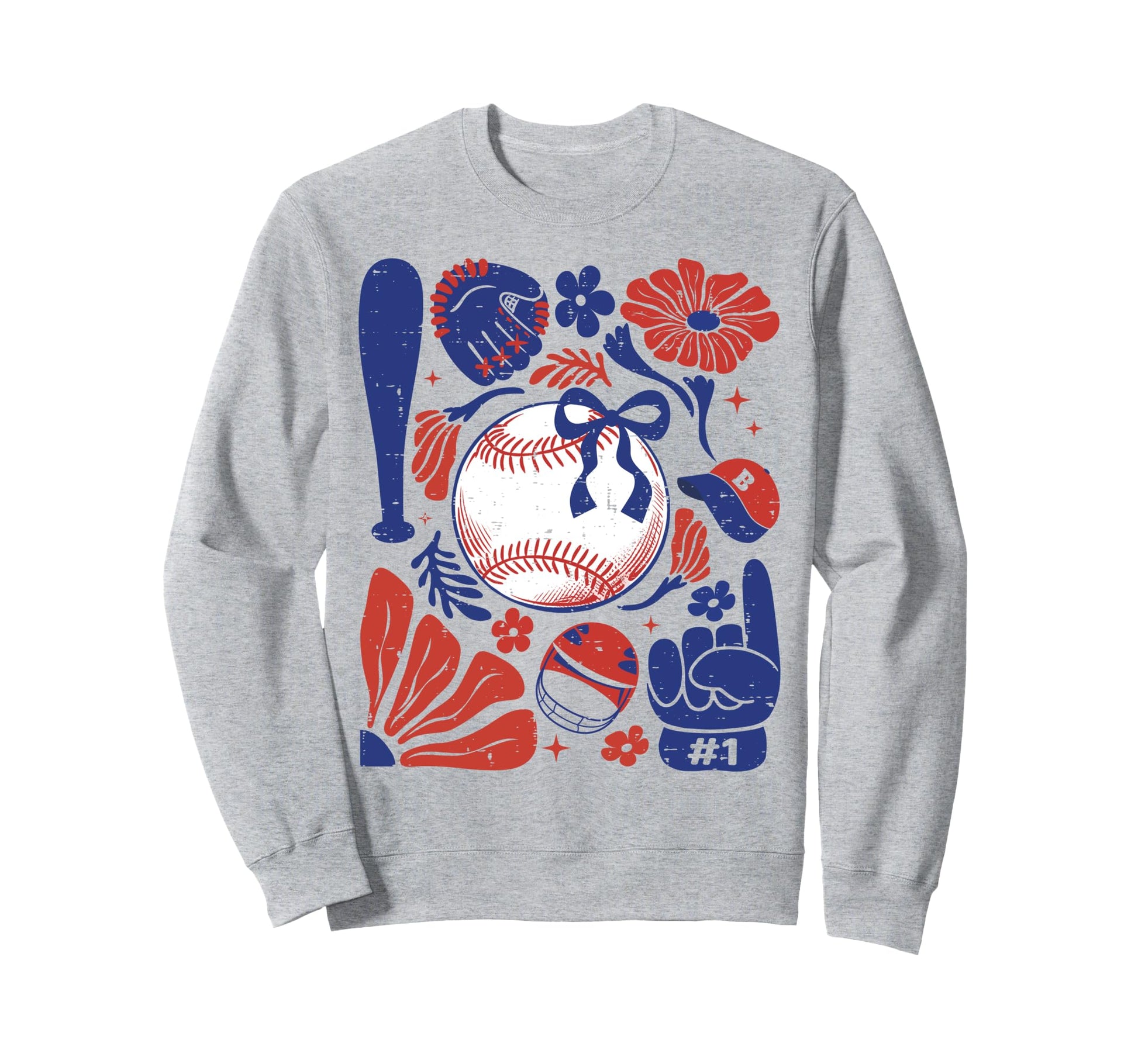 Boho Baseball Coquette Game Days Sweatshirt - Graphic Print Men Women - T-Shirt, Sweatshirt, Hoodie