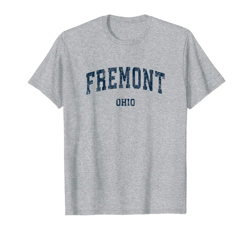Fremont Ohio Oh Varsity Sports Navy T-Shirt - Trendy Graphic for Adults - T-Shirt, Sweatshirt, Hoodie