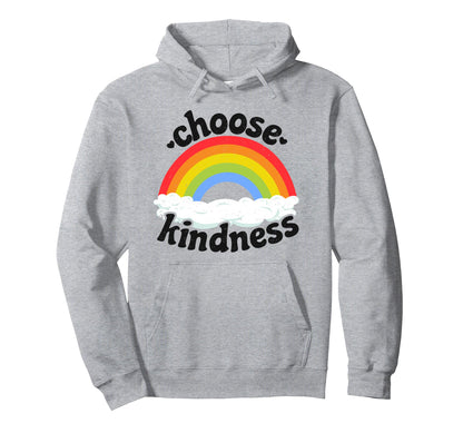 Positive Anti Bullying Rainbow Peace Hoodie - Aesthetic Graphic for Adults - T-Shirt, Sweatshirt, Hoodie