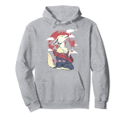 Fennec Fox Japanese Art Harajuku Hoodie - Casual Everyday Wear Men Women - T-Shirt, Sweatshirt, Hoodie