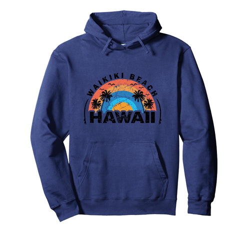 Waikiki Beach Rainbow Hawaiian Hoodie - Streetwear Style Men Women - T-Shirt, Sweatshirt, Hoodie