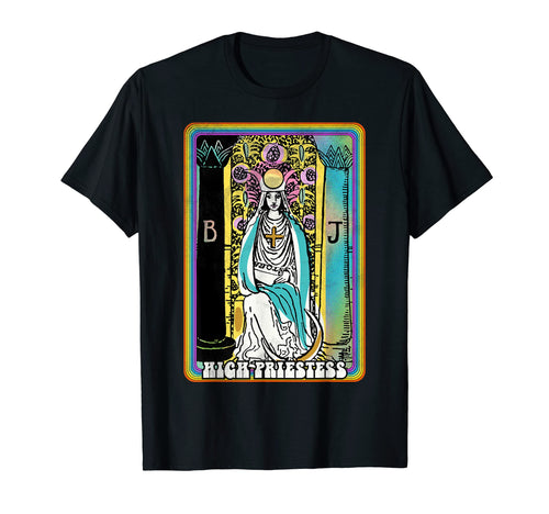Tarot Card Priestess Groovy Rainbow T-Shirt - Streetwear Style Men Women - T-Shirt, Sweatshirt, Hoodie