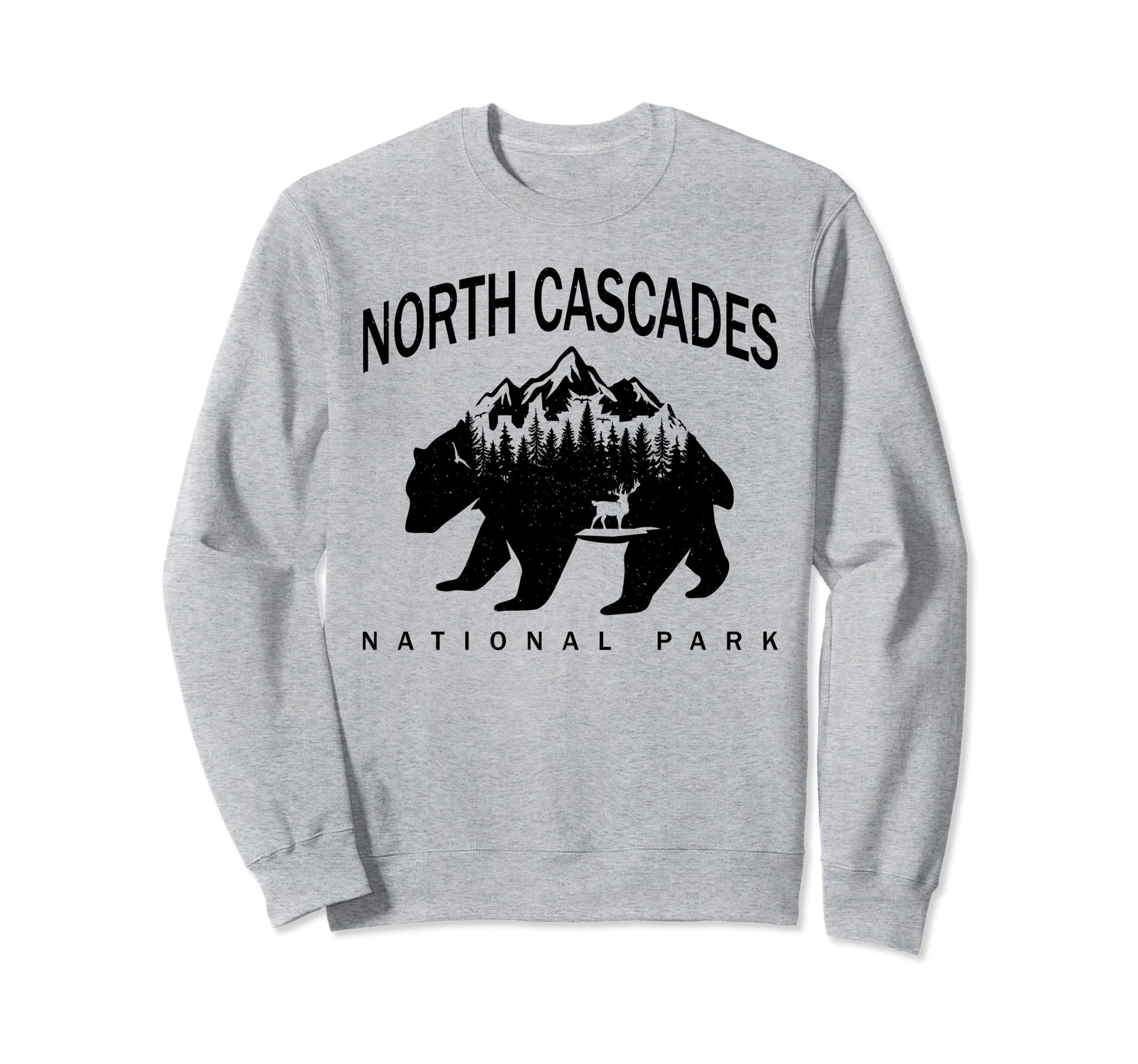 North Cascades National Park Bear Sweatshirt - Custom Art Print for Adults - T-Shirt, Sweatshirt, Hoodie