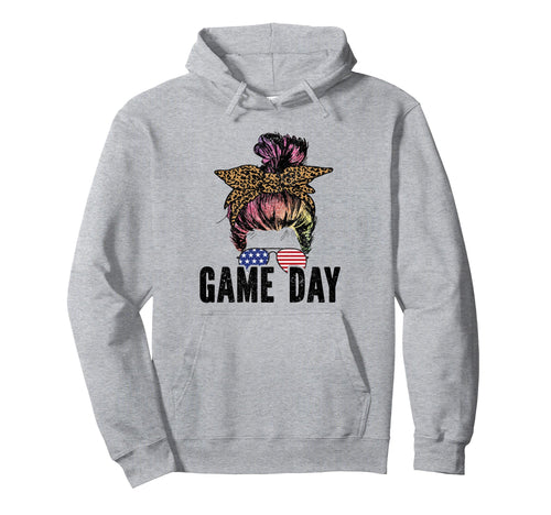 Game Day Leopard Football Lovers Mom Hoodie - Graphic Print for Adults - T-Shirt, Sweatshirt, Hoodie