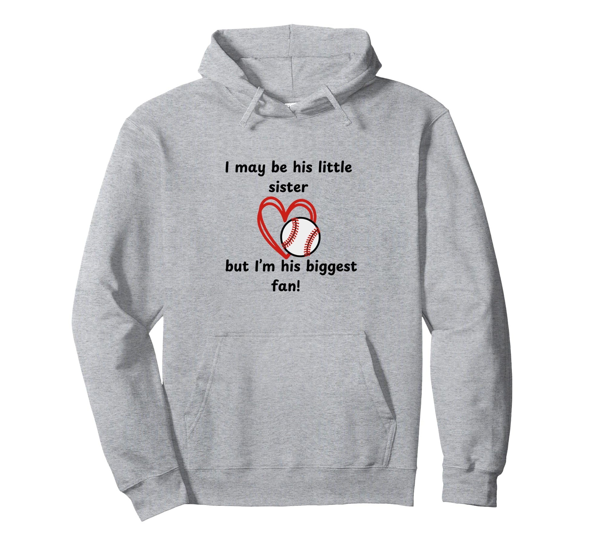 Little Sister Biggest Fan Hoodie - Graphic Print for Adults - T-Shirt, Sweatshirt, Hoodie