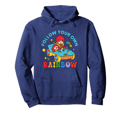 Rainbow Brite Follow Your Own Rainbow Hoodie - Aesthetic Graphic Unisex - T-Shirt, Sweatshirt, Hoodie