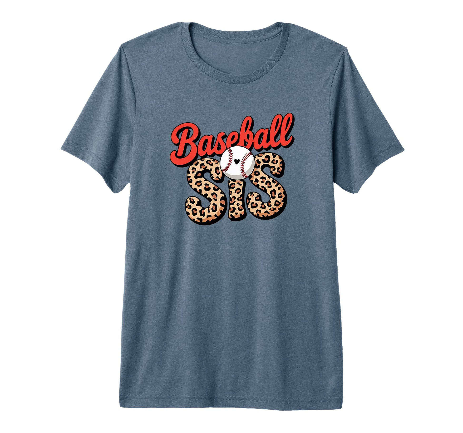 Baseball Sis Sport Lover Leopard Sister T-Shirt - Aesthetic Graphic Unisex - T-Shirt, Sweatshirt, Hoodie