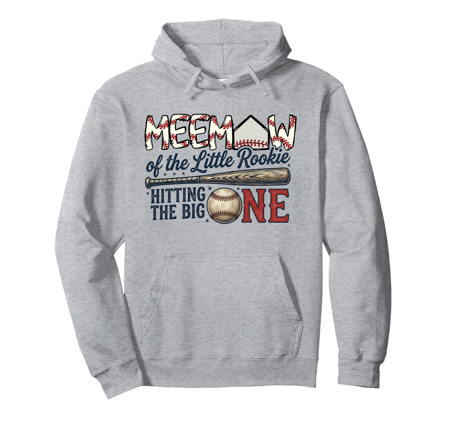 Grandma Meemaw Lil Rookie 1St Hoodie - Casual Everyday Wear Men Women - T-Shirt, Sweatshirt, Hoodie