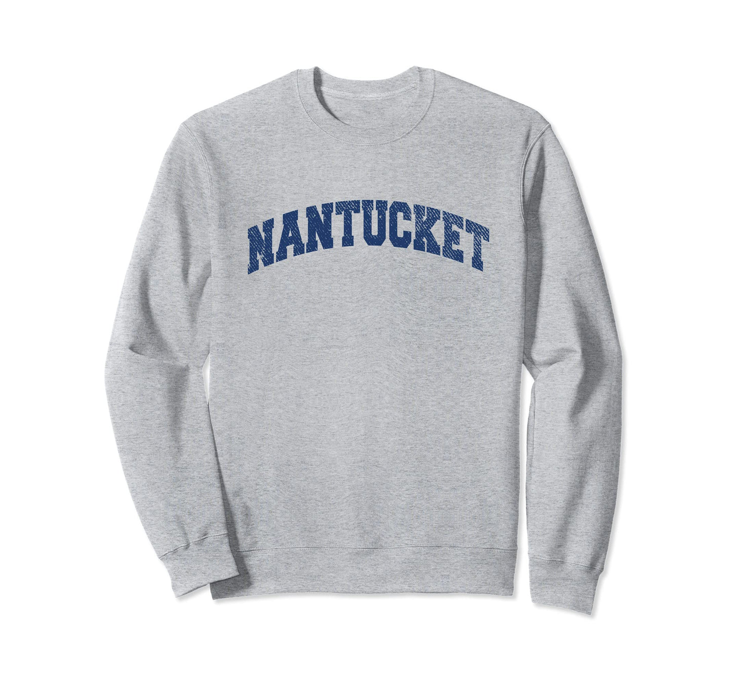 Nantucket Massachusetts Varsity Grey Sweatshirt - Graphic Print Unisex - T-Shirt, Sweatshirt, Hoodie