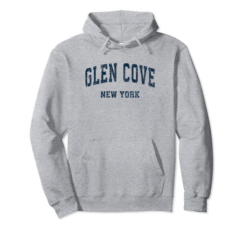 Glen Cove New York Ny Varsity Sports Navy Hoodie - Graphic Print Men Women - T-Shirt, Sweatshirt, Hoodie