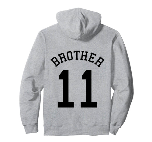 Brother Team No 11 Football Baseball Hoodie - Aesthetic Graphic Unisex - T-Shirt, Sweatshirt, Hoodie