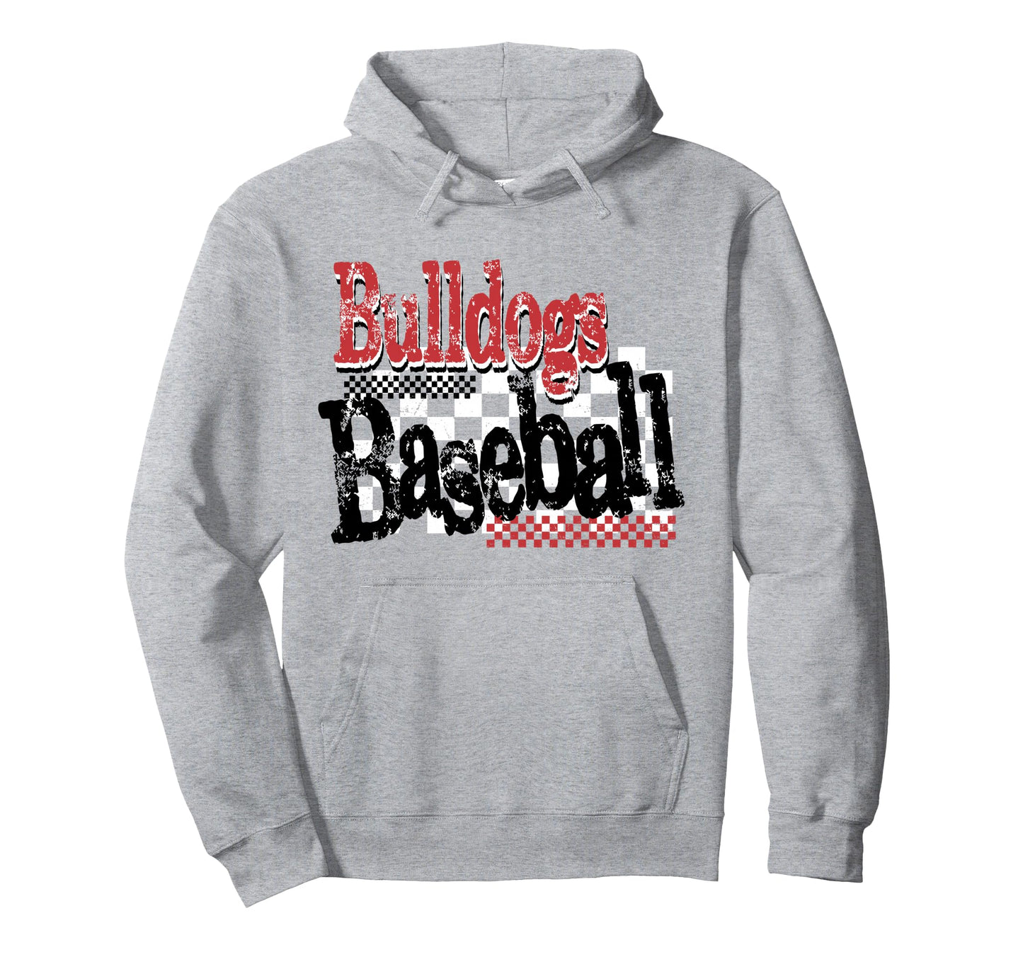 Red Bulldogs Baseball Mom Game Day Hoodie - Aesthetic Graphic for Adults - T-Shirt, Sweatshirt, Hoodie