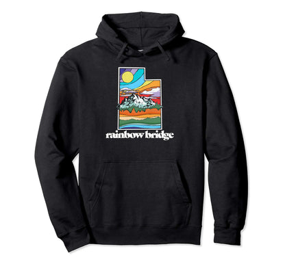 Rainbow Bridge Utah Nature Outdoor Hoodie - Aesthetic Graphic Unisex - T-Shirt, Sweatshirt, Hoodie