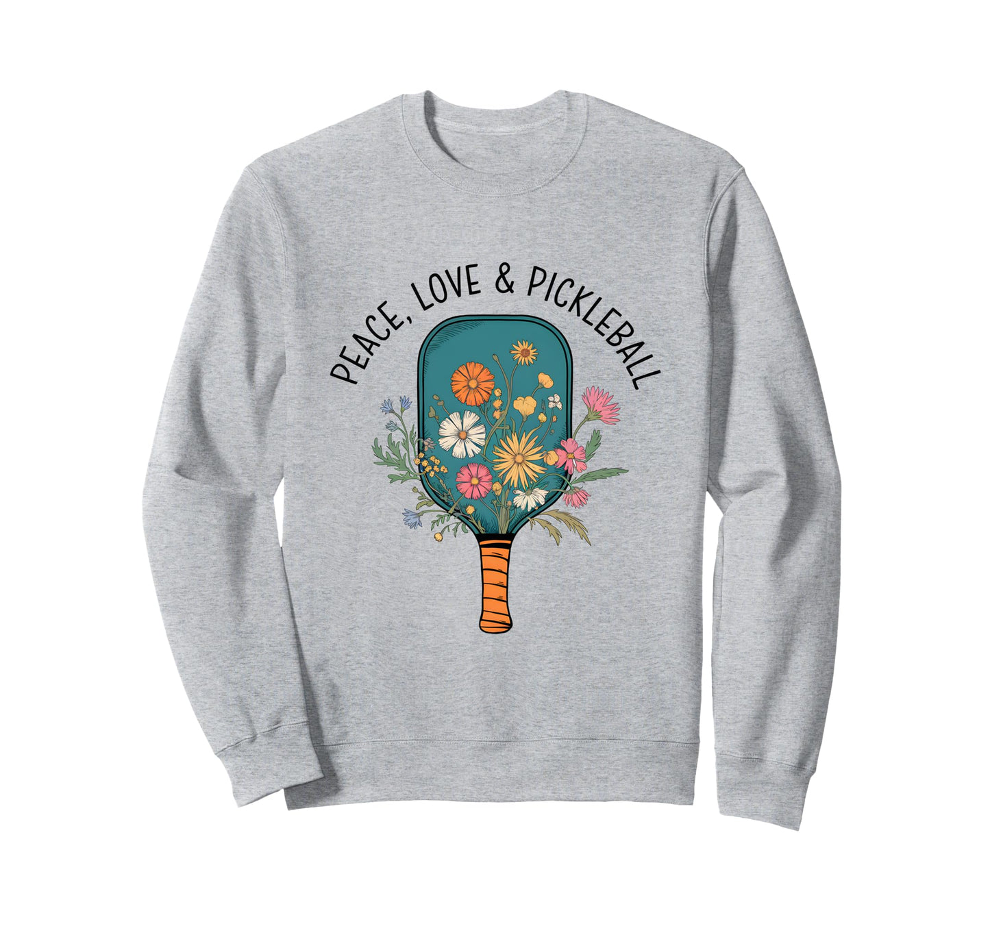 Peace Love Pickleball Boho Outfit Sweatshirt - Graphic Print Men Women - T-Shirt, Sweatshirt, Hoodie