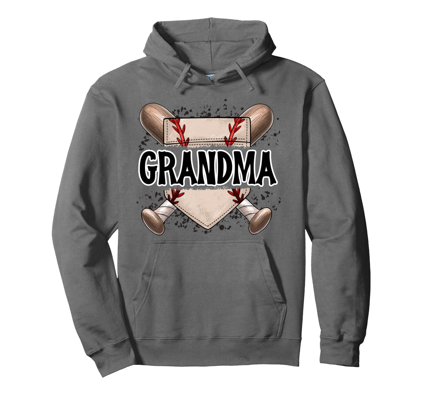 Grandma Baseball Home Plate Nana Mimi Gigi Hoodie - Novelty Apparel Unisex - T-Shirt, Sweatshirt, Hoodie