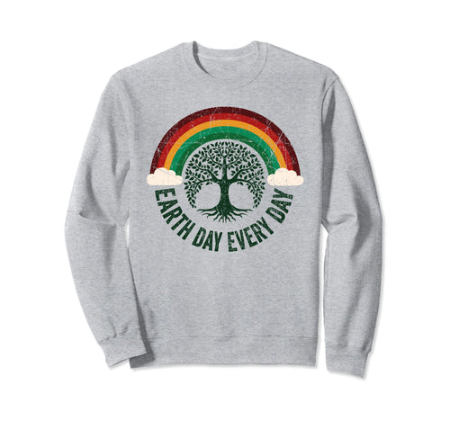 Earth Day Every Day Rainbow Save Sweatshirt - Custom Art Print for Adults - T-Shirt, Sweatshirt, Hoodie