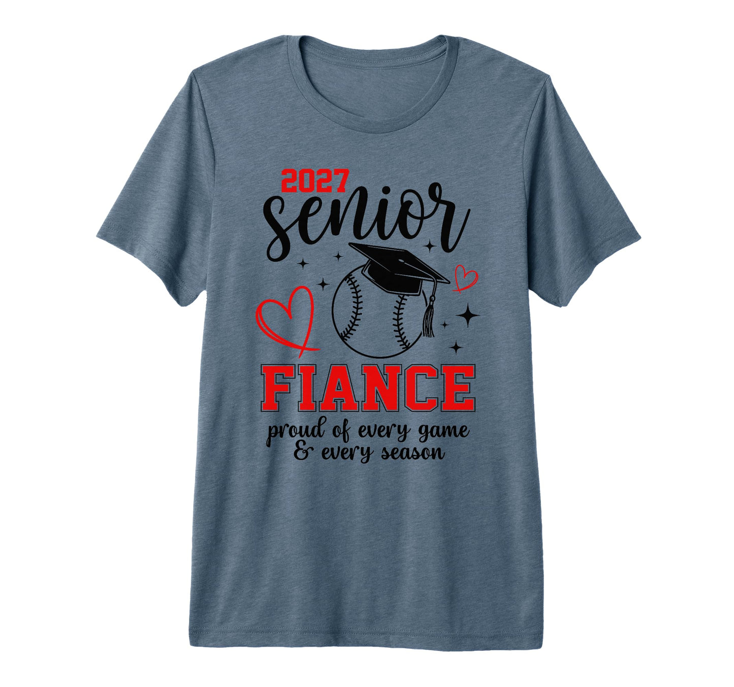 2027 Senior Baseball Fiance Proud Family T-Shirt - Unique Graphic Unisex - T-Shirt, Sweatshirt, Hoodie