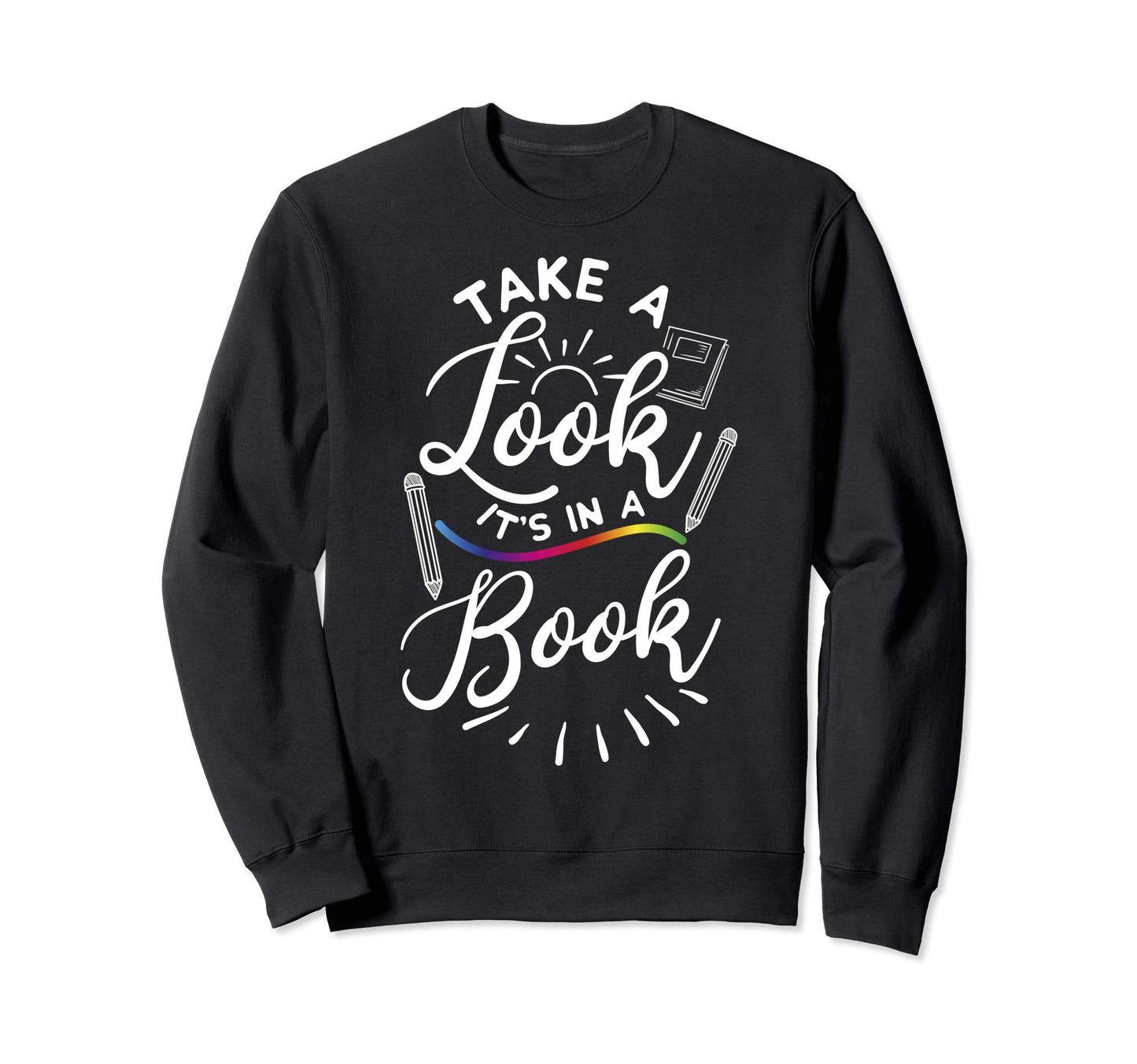 Love Reading Love Rainbows Gift Sweatshirt - Minimalist Print for Adults - T-Shirt, Sweatshirt, Hoodie