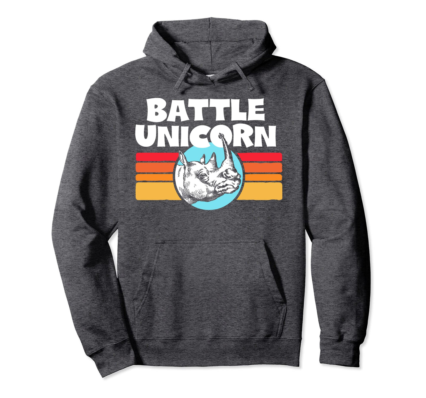 Battle Unicorn Funny 80S Rainbow Hoodie - Custom Art Print for Adults - T-Shirt, Sweatshirt, Hoodie