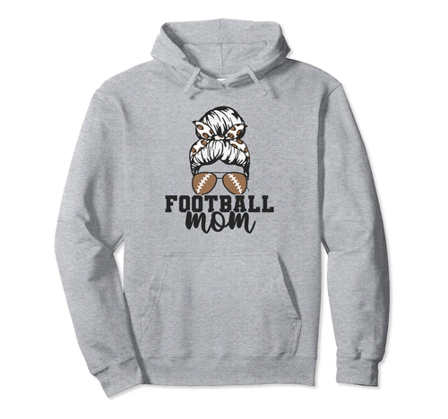 Game Day Messy Bun And Football Hoodie - Minimalist Print Unisex - T-Shirt, Sweatshirt, Hoodie