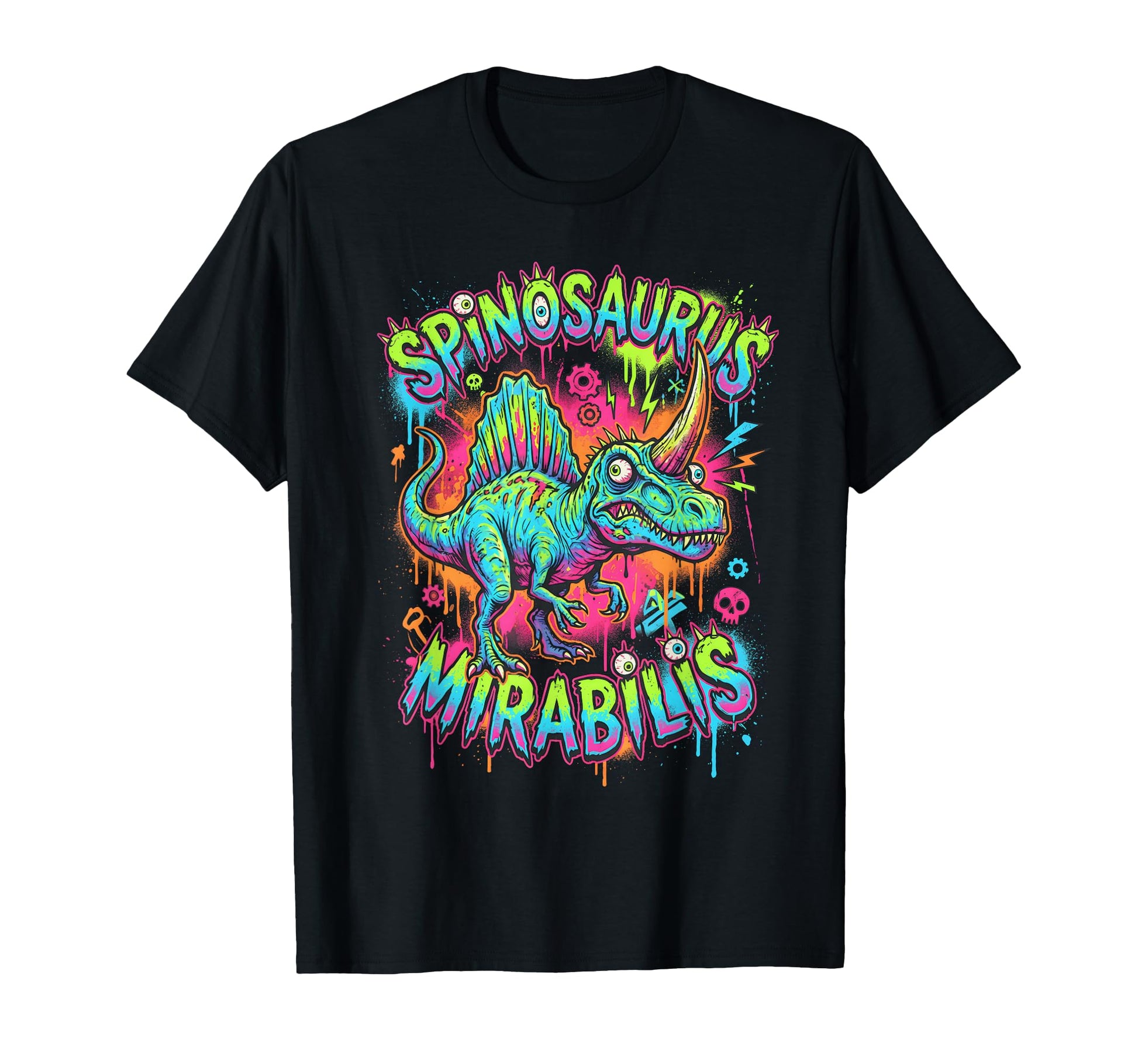 Spinosaurus Mirabilis Grunge Graffiti T-Shirt - Graphic Print for Adults - T-Shirt, Sweatshirt, Hoodie