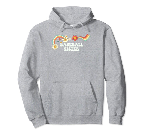 Groovy Funny Baseball Sister Hoodie - Unique Graphic Unisex - T-Shirt, Sweatshirt, Hoodie