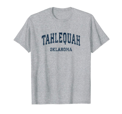 Tahlequah Oklahoma Ok Varsity Sports T-Shirt - Custom Art Print Men Women - T-Shirt, Sweatshirt, Hoodie