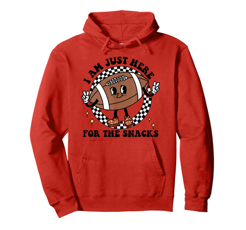 Im Just Here Snacks Football Mom Game Hoodie - Novelty Apparel for Adults - T-Shirt, Sweatshirt, Hoodie