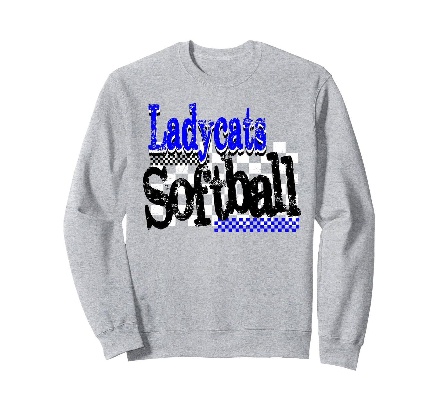 Ladycats Softball Mom Game Day Sweatshirt - Custom Art Print Men Women - T-Shirt, Sweatshirt, Hoodie