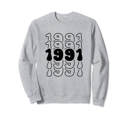 33 Year Old Groovy 33Rd Birthday Sweatshirt - Trendy Graphic for Adults - T-Shirt, Sweatshirt, Hoodie